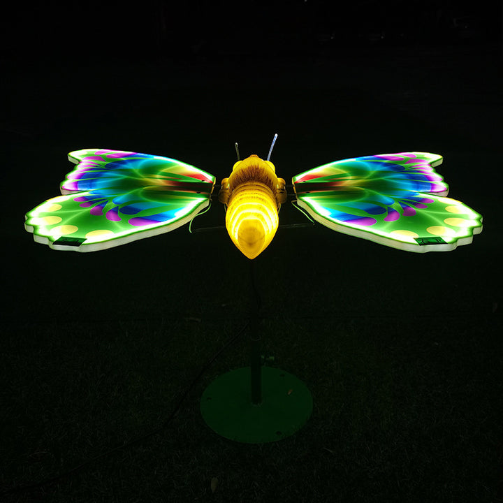 Modern Art Deco Waterproof ABS Animated Butterfly LED Outdoor Landscape Light For Garden