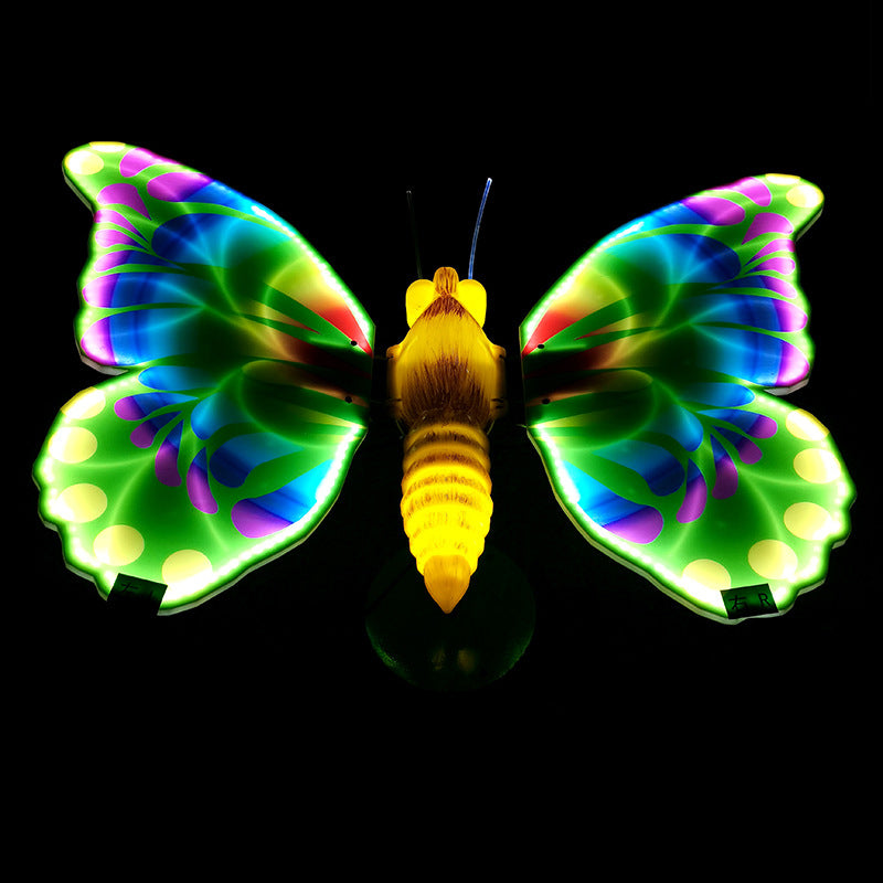 Modern Art Deco Waterproof ABS Animated Butterfly LED Outdoor Landscape Light For Garden