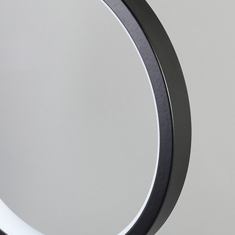 Modern Minimalist Rectangular-Base Multiple Circular Aluminum Iron Silicone LED Desk Lamp For Bedroom