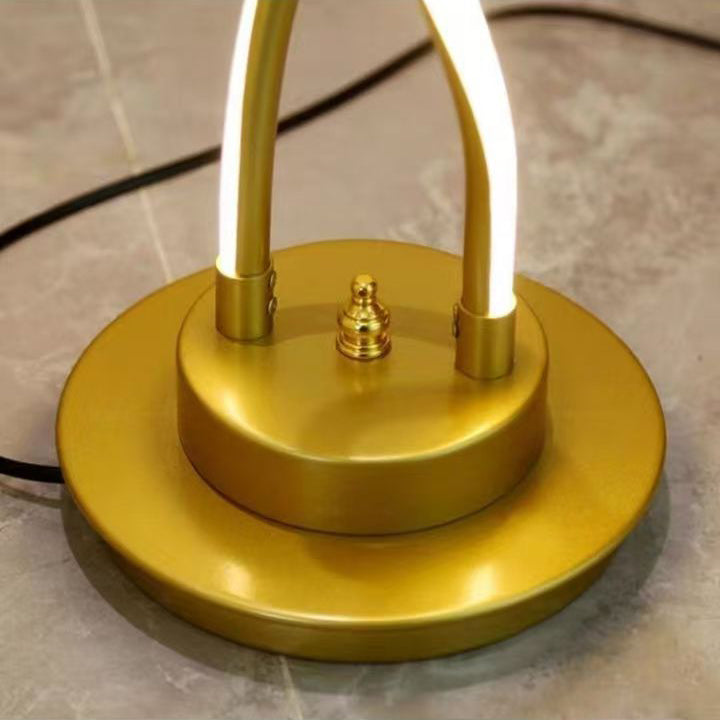 Lampe de sol LED en spirale contemporaine en aluminium, acier au carbone et silicone pour chambre et salon 