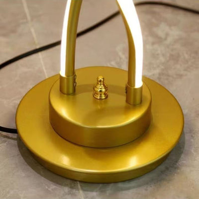 Contemporary Creative Aluminum, Carbon Steel & Silicone Spiral LED Standing Floor Lamp for Bedroom and Living Room