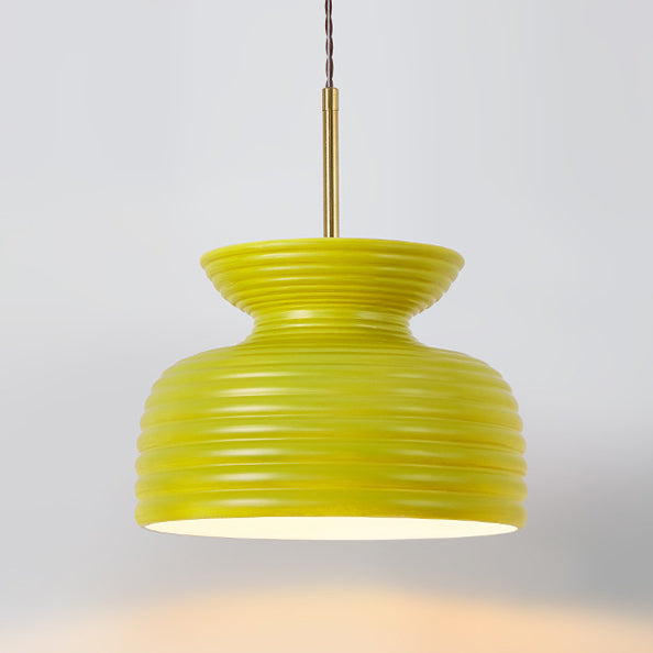 Traditional French Iron & Resin Round 1-Light Pendant Light For Dining Room
