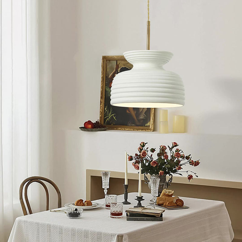 Traditional French Iron & Resin Round 1-Light Pendant Light For Dining Room