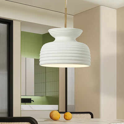 Traditional French Iron & Resin Round 1-Light Pendant Light For Dining Room