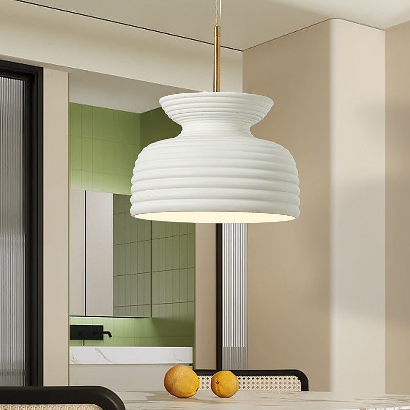 Traditional French Iron & Resin Round 1-Light Pendant Light For Dining Room