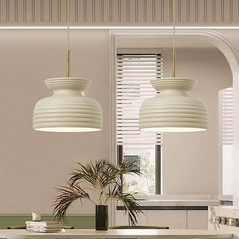 Traditional French Iron & Resin Round 1-Light Pendant Light For Dining Room