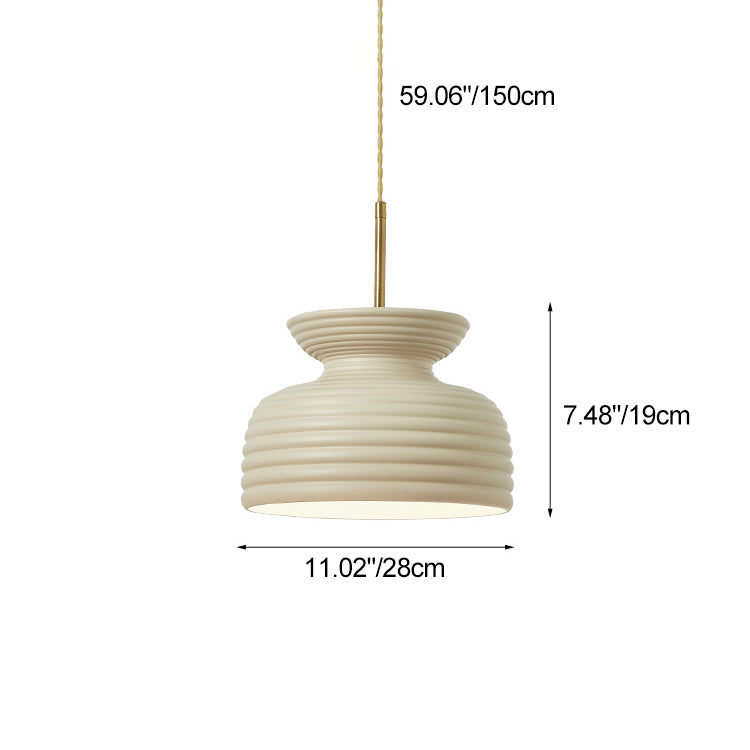 Traditional French Iron & Resin Round 1-Light Pendant Light For Dining Room