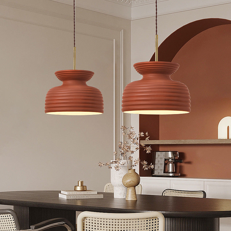 Traditional French Iron & Resin Round 1-Light Pendant Light For Dining Room