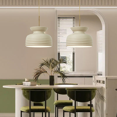 Traditional French Iron & Resin Round 1-Light Pendant Light For Dining Room
