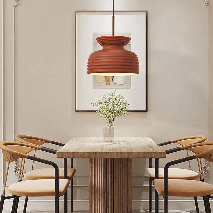 Traditional French Iron & Resin Round 1-Light Pendant Light For Dining Room