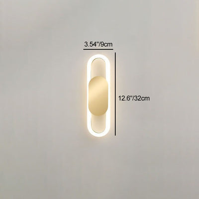 Contemporary Nordic Metal & Silicone Oval LED Wall Sconce Lamp For Bedroom And Living Room
