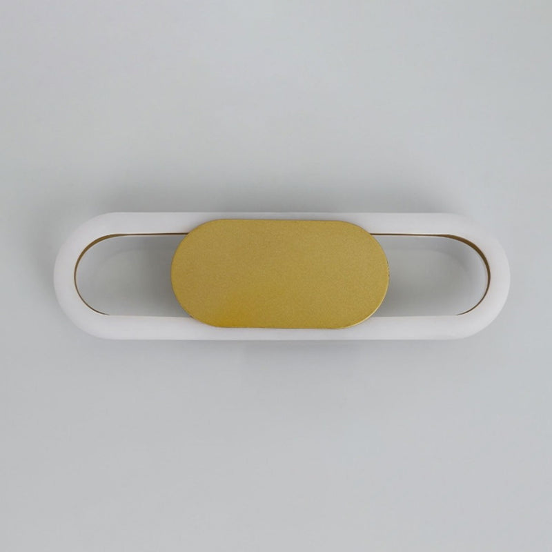 Contemporary Nordic Metal & Silicone Oval LED Wall Sconce Lamp For Bedroom And Living Room