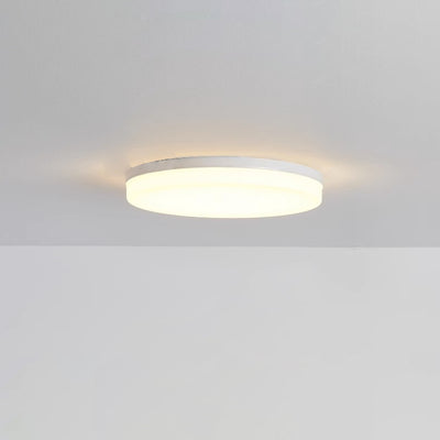 Modern Minimalist PP & PC Round LED Flush Mount Ceiling Light For Bedroom, Living Room, Hallway
