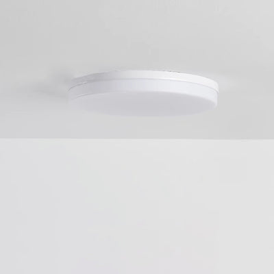 Modern Minimalist PP & PC Round LED Flush Mount Ceiling Light For Bedroom, Living Room, Hallway