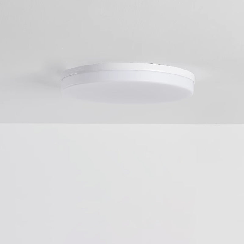 Modern Minimalist PP & PC Round LED Flush Mount Ceiling Light For Bedroom, Living Room, Hallway