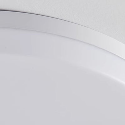 Modern Minimalist PP & PC Round LED Flush Mount Ceiling Light For Bedroom, Living Room, Hallway