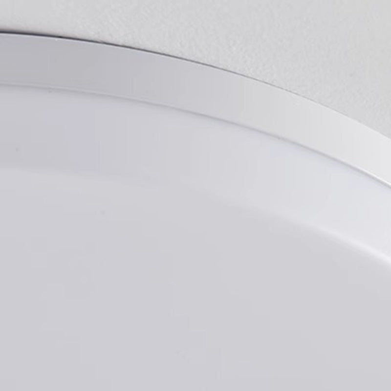 Modern Minimalist PP & PC Round LED Flush Mount Ceiling Light For Bedroom, Living Room, Hallway