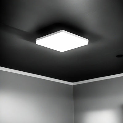 Modern Minimalist PP & PC Round LED Flush Mount Ceiling Light For Bedroom, Living Room, Hallway