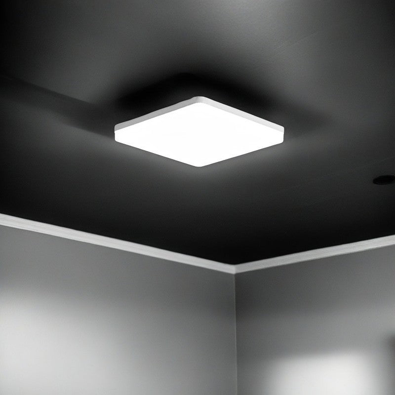 Modern Minimalist PP & PC Round LED Flush Mount Ceiling Light For Bedroom, Living Room, Hallway