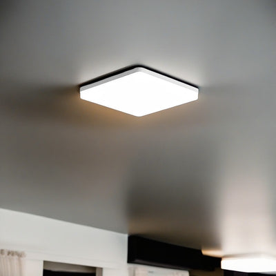 Modern Minimalist PP & PC Round LED Flush Mount Ceiling Light For Bedroom, Living Room, Hallway