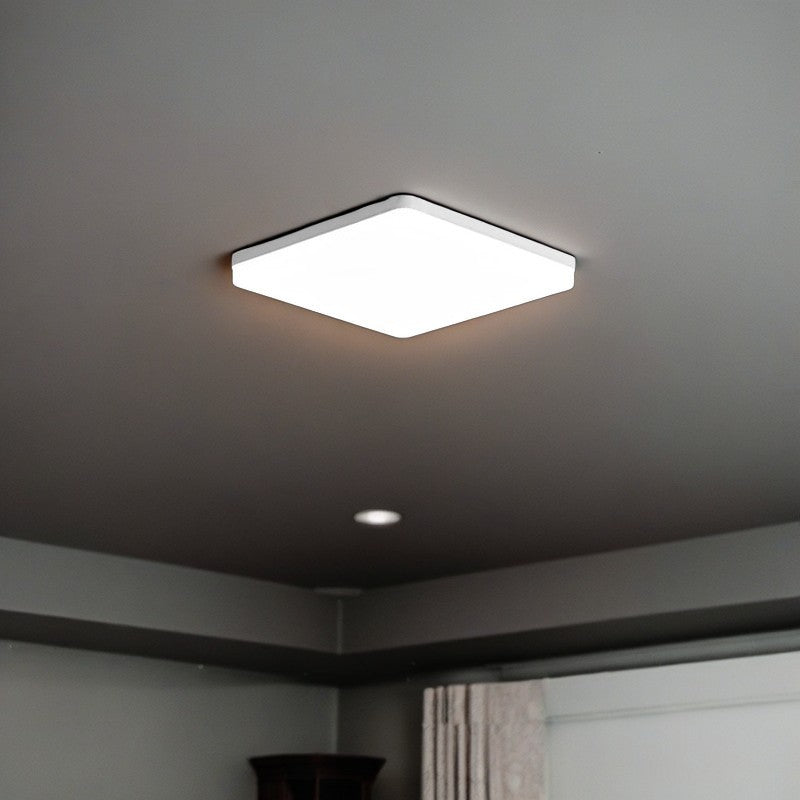 Modern Minimalist PP & PC Round LED Flush Mount Ceiling Light For Bedroom, Living Room, Hallway
