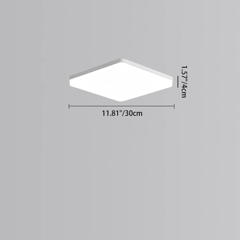 Modern Minimalist PP & PC Round LED Flush Mount Ceiling Light For Bedroom, Living Room, Hallway