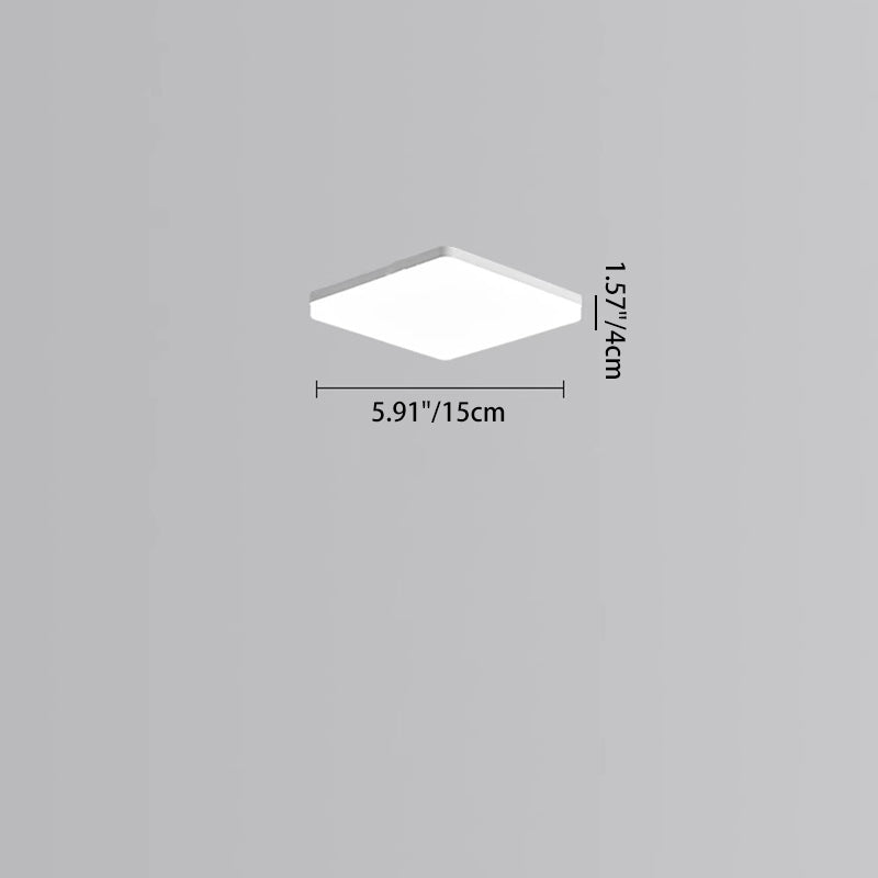 Modern Minimalist PP & PC Round LED Flush Mount Ceiling Light For Bedroom, Living Room, Hallway