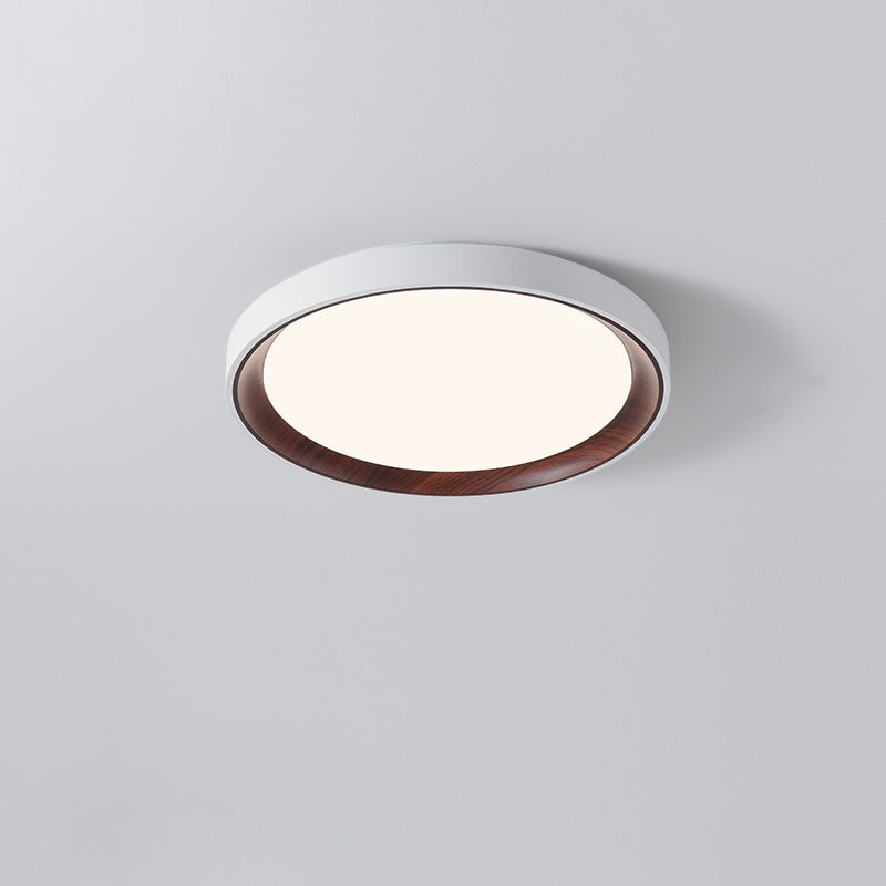 Modern Minimalist Iron & Acrylic Round LED Flush Mount Ceiling Light For Bedroom & Living Room