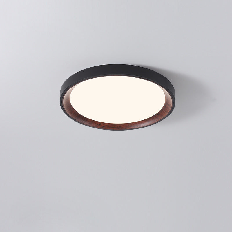 Modern Minimalist Iron & Acrylic Round LED Flush Mount Ceiling Light For Bedroom & Living Room