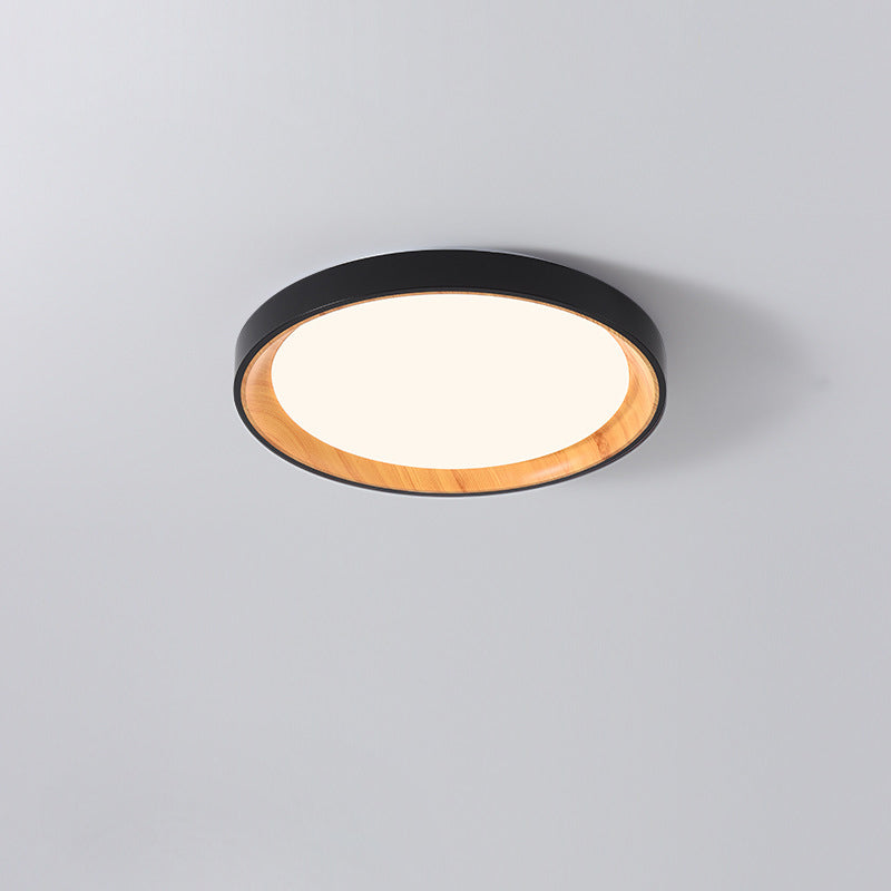 Modern Minimalist Iron & Acrylic Round LED Flush Mount Ceiling Light For Bedroom & Living Room