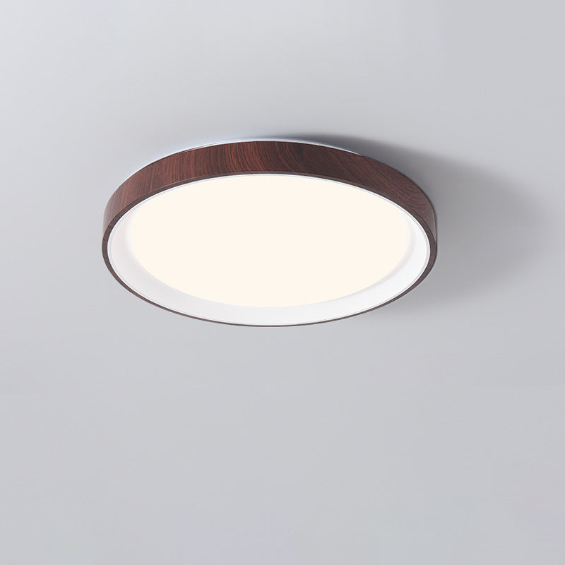 Modern Minimalist Iron & Acrylic Round LED Flush Mount Ceiling Light For Bedroom & Living Room