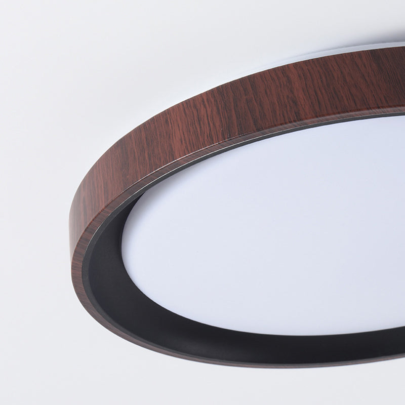 Modern Minimalist Iron & Acrylic Round LED Flush Mount Ceiling Light For Bedroom & Living Room