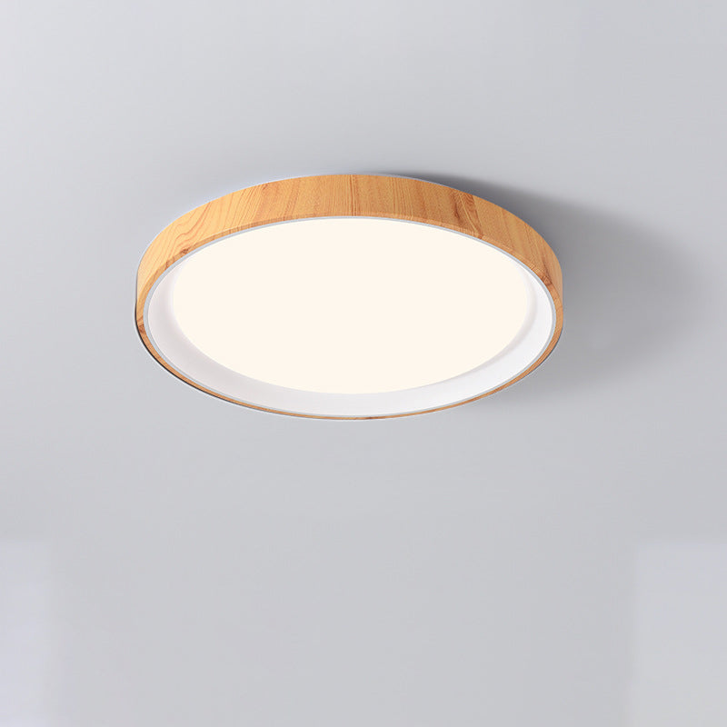 Modern Minimalist Iron & Acrylic Round LED Flush Mount Ceiling Light For Bedroom & Living Room