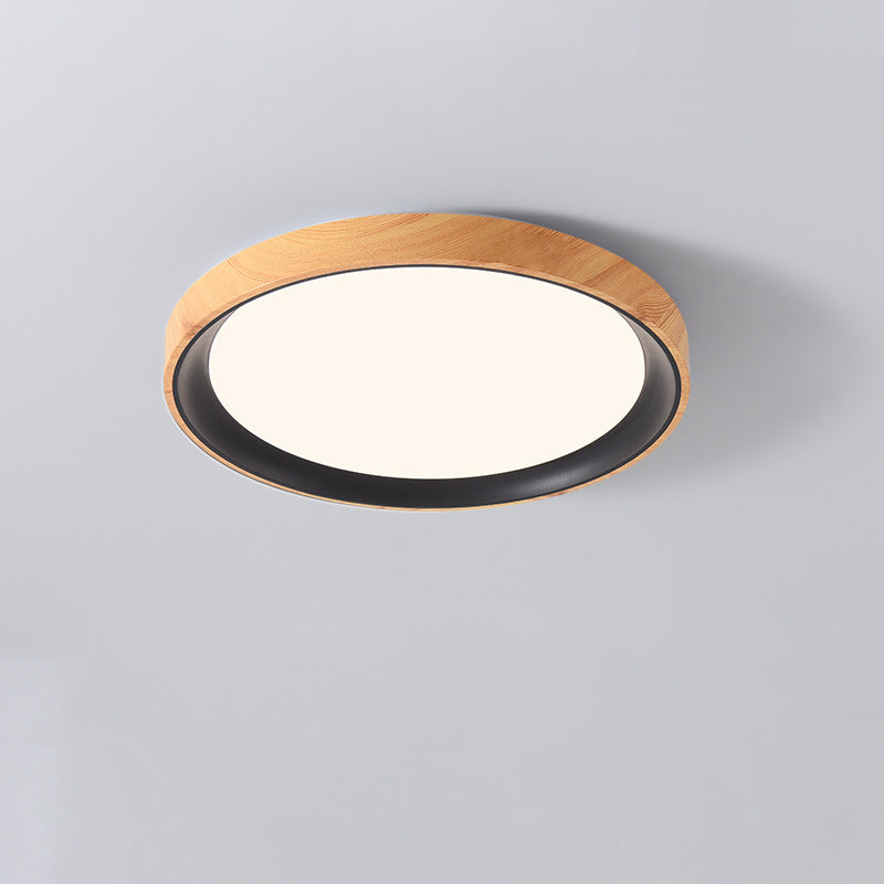 Modern Minimalist Iron & Acrylic Round LED Flush Mount Ceiling Light For Bedroom & Living Room