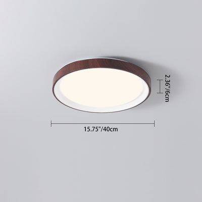 Modern Minimalist Iron & Acrylic Round LED Flush Mount Ceiling Light For Bedroom & Living Room