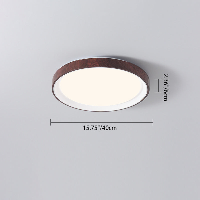 Modern Minimalist Iron & Acrylic Round LED Flush Mount Ceiling Light For Bedroom & Living Room