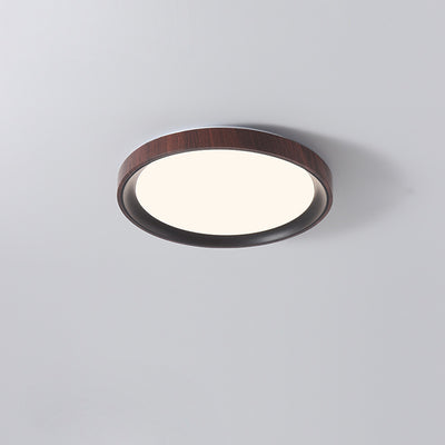 Modern Minimalist Iron & Acrylic Round LED Flush Mount Ceiling Light For Bedroom & Living Room