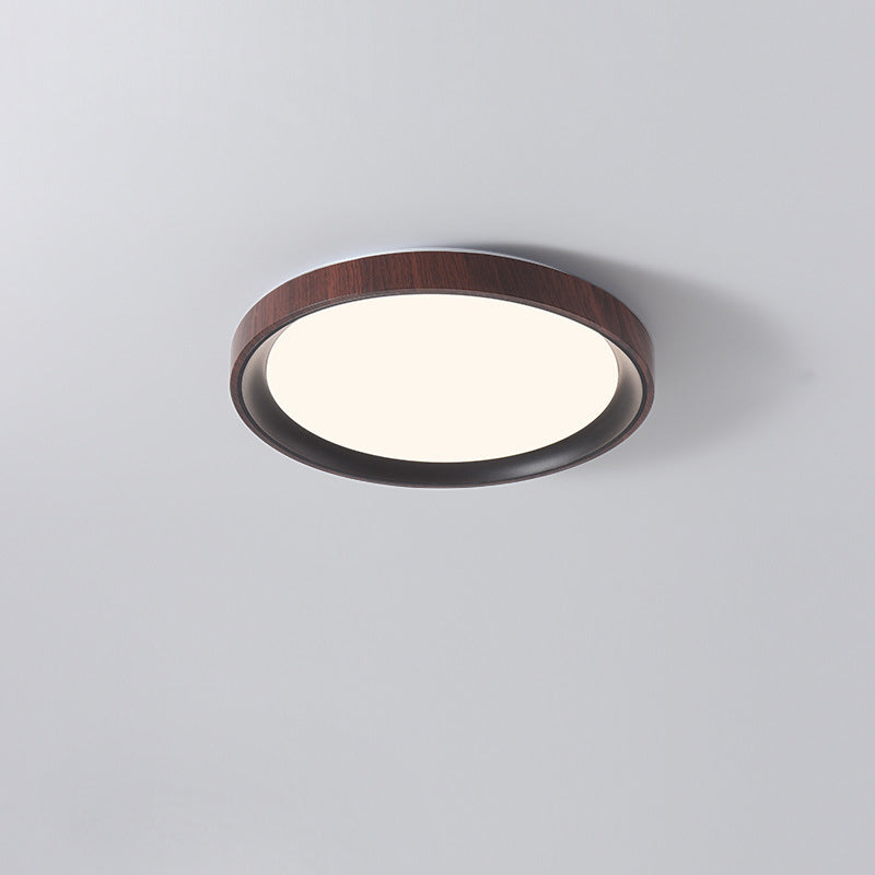 Modern Minimalist Iron & Acrylic Round LED Flush Mount Ceiling Light For Bedroom & Living Room