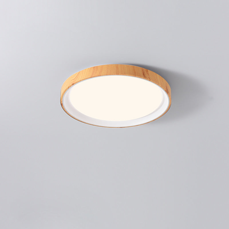 Modern Minimalist Iron & Acrylic Round LED Flush Mount Ceiling Light For Bedroom & Living Room