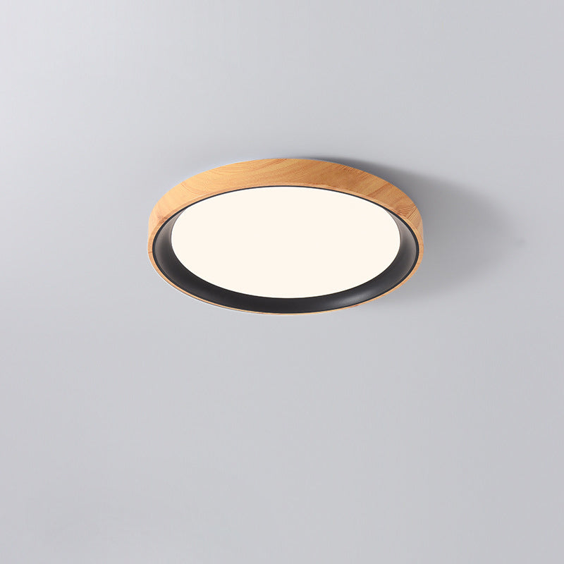 Modern Minimalist Iron & Acrylic Round LED Flush Mount Ceiling Light For Bedroom & Living Room