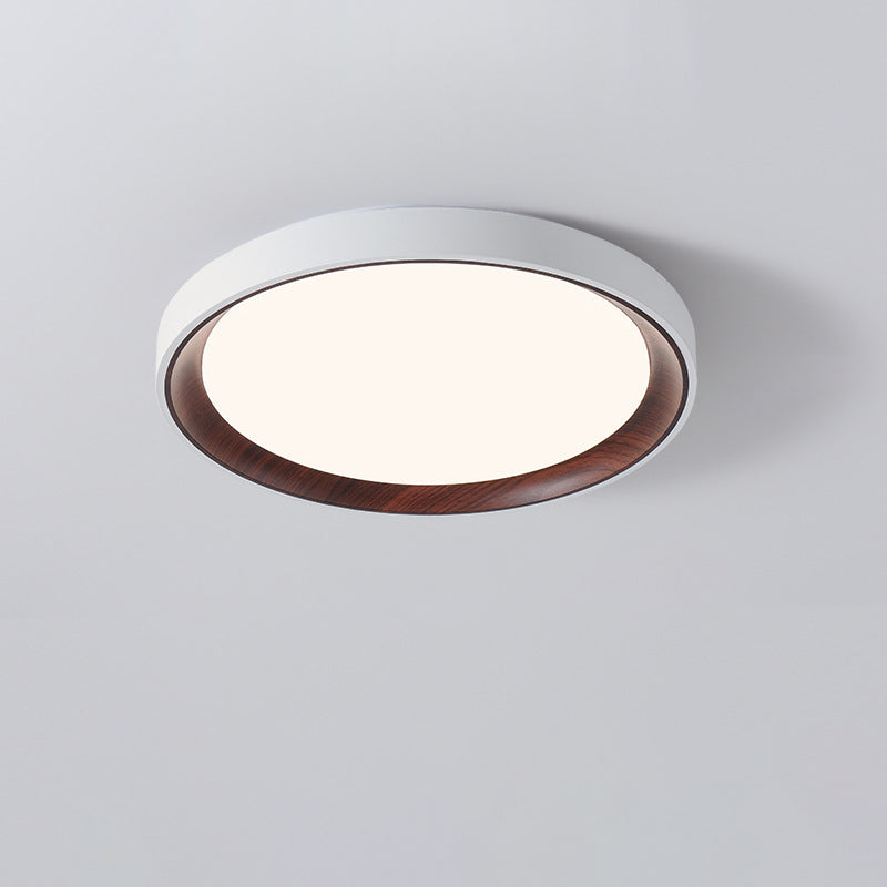 Modern Minimalist Iron & Acrylic Round LED Flush Mount Ceiling Light For Bedroom & Living Room