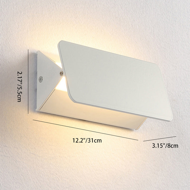 Applique murale LED rectangulaire minimaliste moderne en aluminium pour chambre et salon 