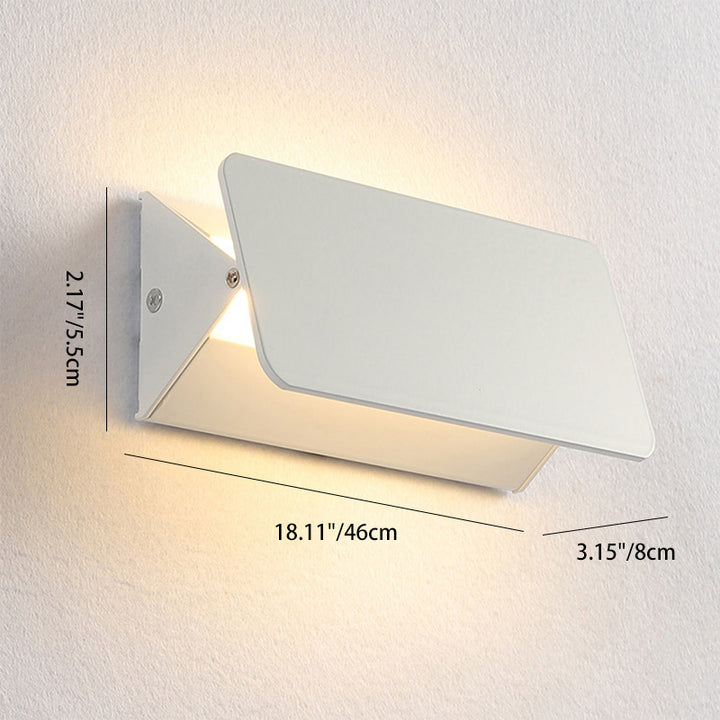 Applique murale LED rectangulaire minimaliste moderne en aluminium pour chambre et salon 