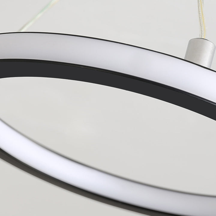 Lustre LED conique circulaire en aluminium, métal et silicone nordique contemporain pour couloir, salon et chambre 