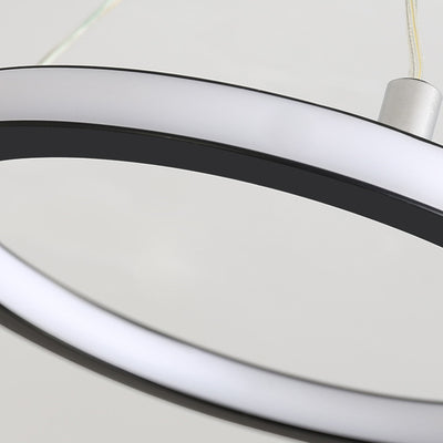 Contemporary Nordic Aluminum, Metal & Silicone Circular Cone LED Chandelier For Hallway, Living Room, And Bedroom