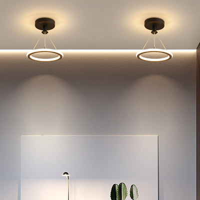 Contemporary Nordic Aluminum, Metal & Silicone Circular Cone LED Chandelier For Hallway, Living Room, And Bedroom
