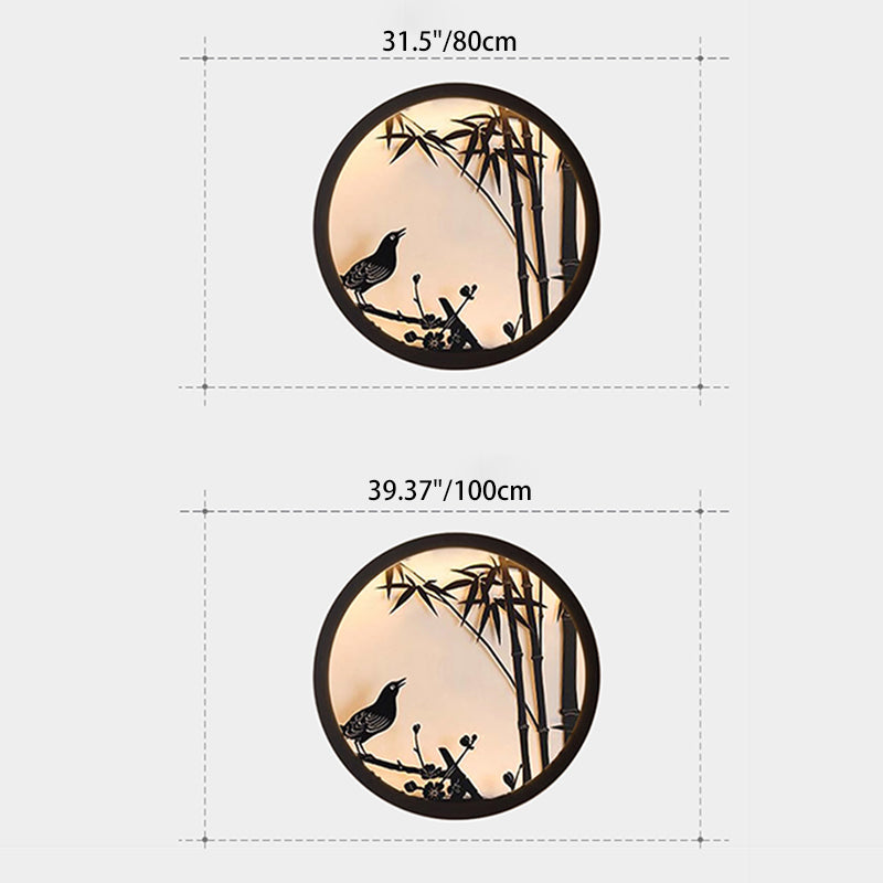 Applique murale LED ronde en fer et acrylique minimaliste moderne pour cour extérieure et jardin 