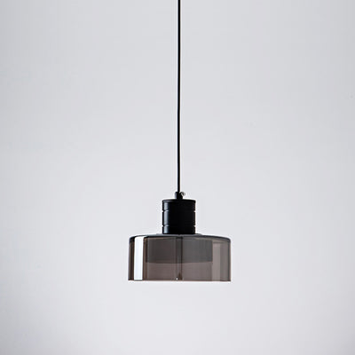 Contemporary Nordic Iron & Glass Cylinder LED Pendant Light For Bedroom & Living Room