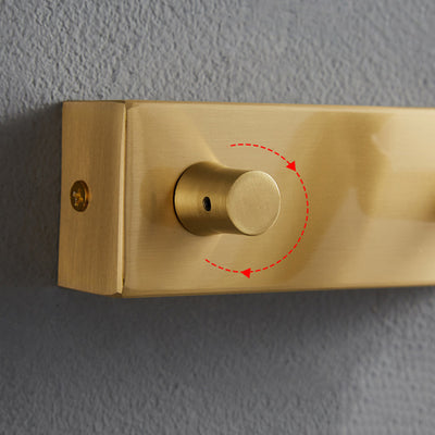 Modern Minimalist Brass Rectangle & Cylinder LED Wall Sconce Spotlight For Bedroom & Living Room