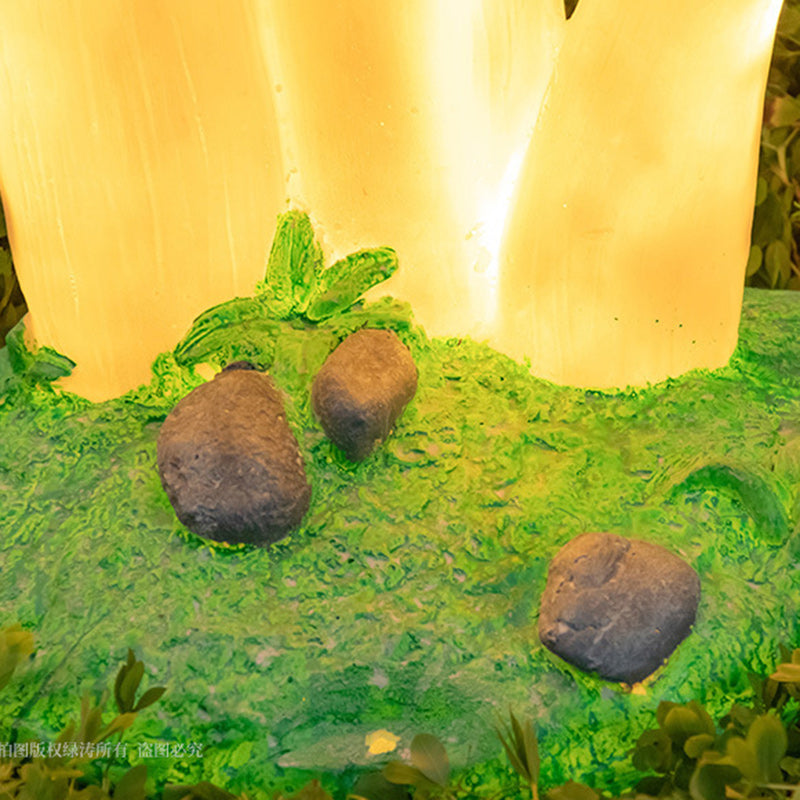 Zeitgenössische kreative LED-Außenleuchte aus Harz und Fiberglas in Pilzform mit solarbetriebenem, wasserdichtem Design für Garten und Terrasse 
